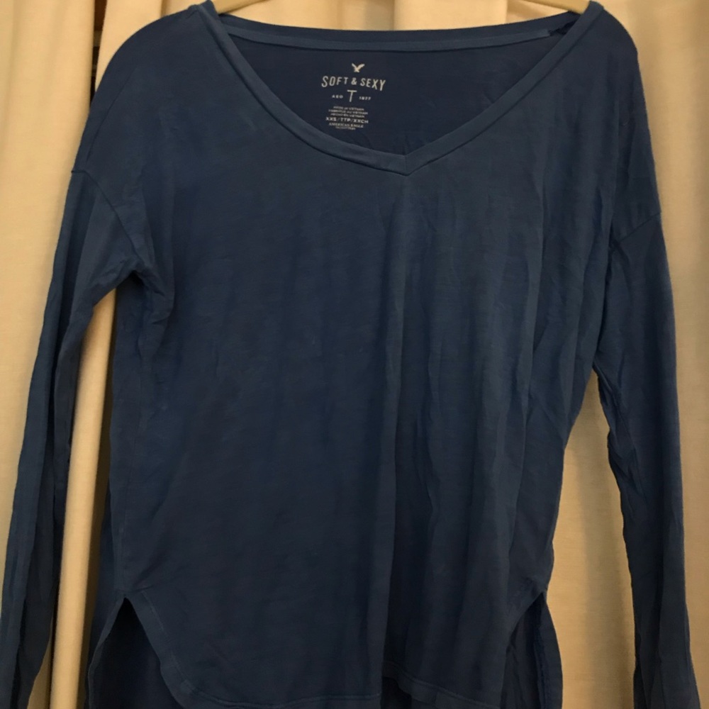 American Eagle Soft and Sexy Blue Long Sleeve